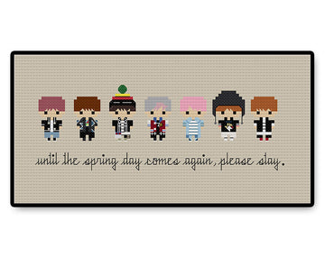 BTS Spring Day Bite Size - PDF Cross Stitch Pattern