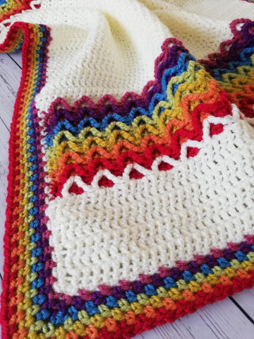 Rainbow Waves Blanket