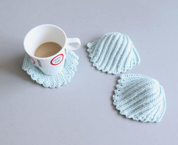 Seashell Inspired Crochet Coasters