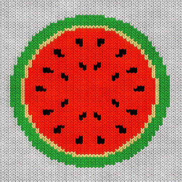 Watermelon Slice Knitting Chart