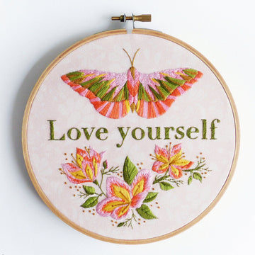 Tamar Love Yourself Printed Embroidery Kit - 6in