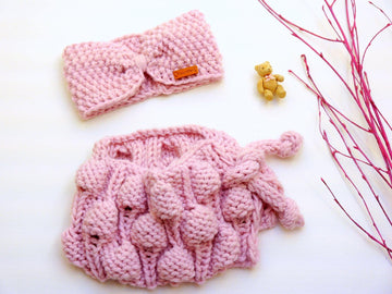 Strickanleitung - BUBBLE-Set - Stirnband & Schal - No.195