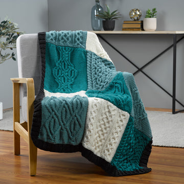 #1342 Forest Pansy - Blanket Knitting Pattern for Home in Valley Yarns Haydenville Bulky or Valley Superwash Bulky