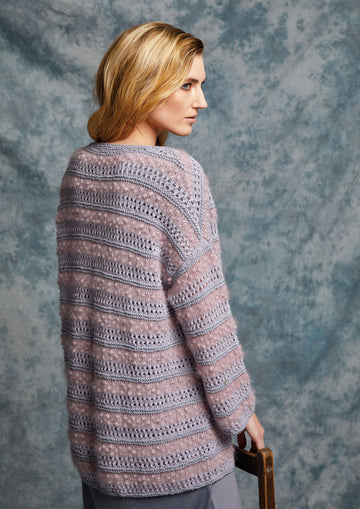 Taro Cardigan in Rowan Creative Linen, Fine Lace & Kidsilk Haze - ZB298-00003-UK - Downloadable PDF