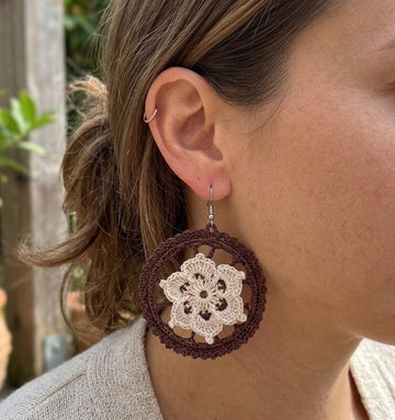 37. Trapped beauty crochet earrings