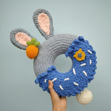 Free Crochet Pattern Pillow, Officer Judy Donut Pillow, Judy Zootopia