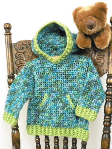 Toddler Hoodie in Caron Simply Soft Collection & Simply Soft Paints - Downloadable PDF