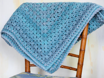 Granny Filet Crochet Baby Blanket Pattern