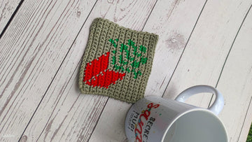 Poinsettia Quarters Coaster