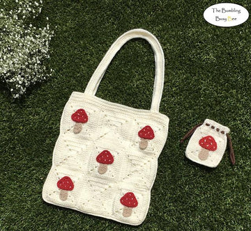 MUSHROOM TOTE BAG and Pouch