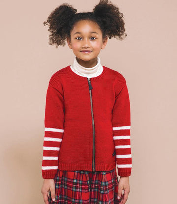 Girls Zipped Cardigan in Bergere de France Barisienne - 60398-02 - Downloadable PDF