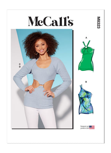 McCall's Misses' Knit Tops and Shrug M8323 - Sewing Pattern