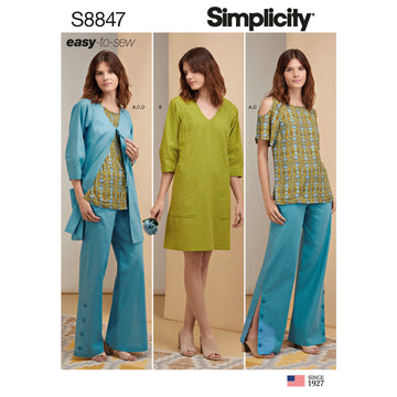 Simplicity S8847 Misses / Miss Petite Easy To Sew Sportswear - Sewing Pattern