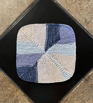 Roundabout Dishcloth and Coaster -- a loom knit pattern