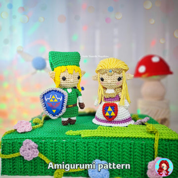 Princess Zelda and Link (The legend of Zelda) Amigurumi Pattern Bundle