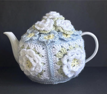Spring Blossom Granny Square Vintage Tea Cosy