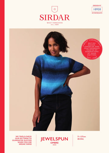 Colour Go Round Sweater in Sirdar Jewelspun Ombre - 10920 - Downloadable PDF