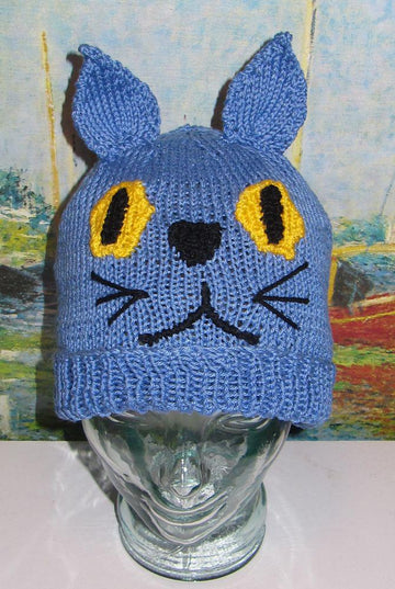 Blue Cat Beanie Animal Hat