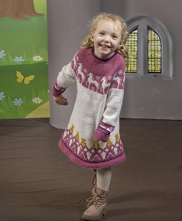 Cassandra Tunic In Pink in Viking Garn Alpaca Storm - Downloadable PDF