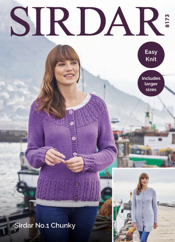 Cardigan in Sirdar No.1 Chunky - 8173 - Downloadable PDF