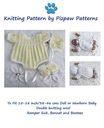 Romper Suit, Bonnet & Bootees (96)