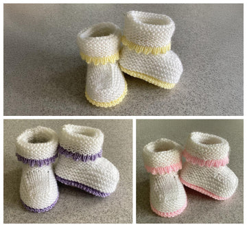 Baby Spring Picot Booties
