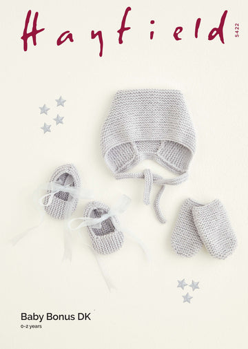 Hat, Shoes and Mittens in Hayfield Baby Bonus DK - 5422 - Downloadable PDF