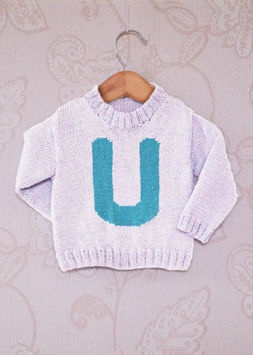 Intarsia - Letter U Chart - Childrens Sweater