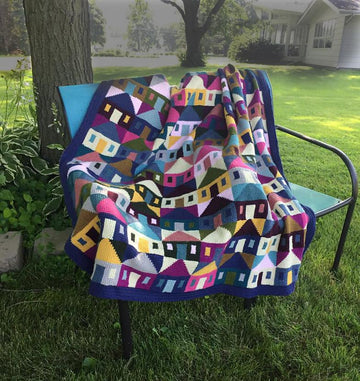 Safe at Home blanket (Tunisian Crochet)