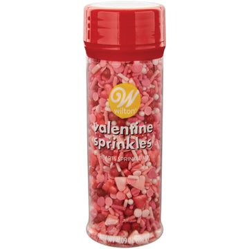 Wilton Valentine's Pink Red Hearts Sprinkles Mix Tall