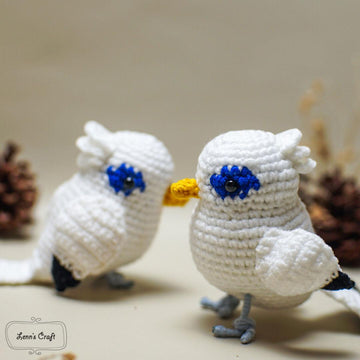 Bali Myna Bird Crochet Pattern | Bali Starling Amigurumi Crochet Bird Pattern