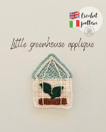 Little Greenhouse Crochet Applique PDF Pattern