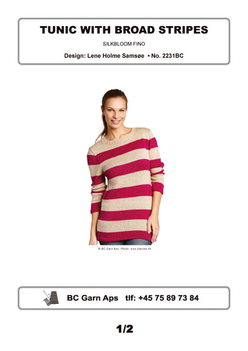Tunic with Broad Stripes in BC Garn Silkbloom Fino - 2231BC - Downloadable PDF