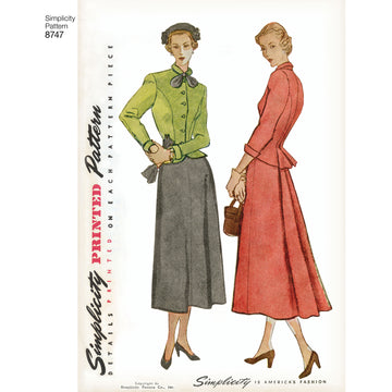 Simplicity 8747 Women's Vintage Suit - Sewing Pattern