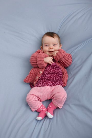Brioche Baby Sweater in Lion Brand Cotton-Ease - 90162AD