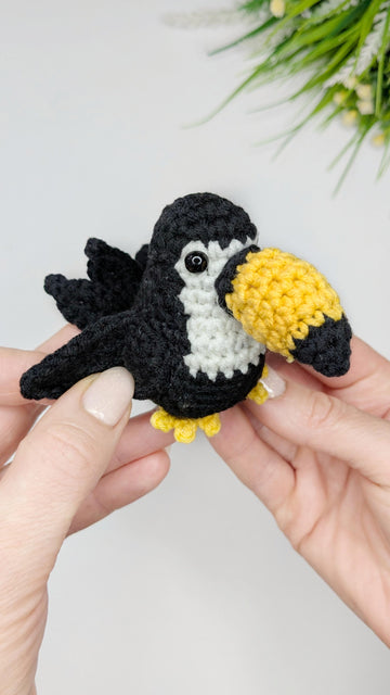 Toucan Crochet Pattern, Easy Crochet Amigurumi Bird Pattern