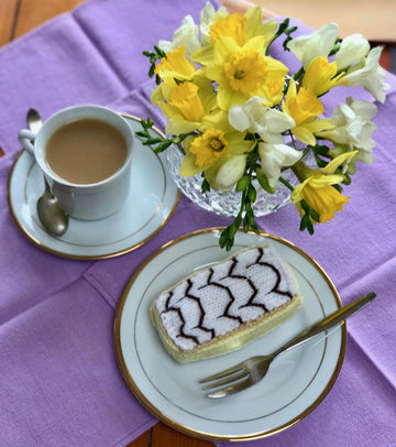 Play Food Iced Custard Tart Slice in Patons Fab DK
