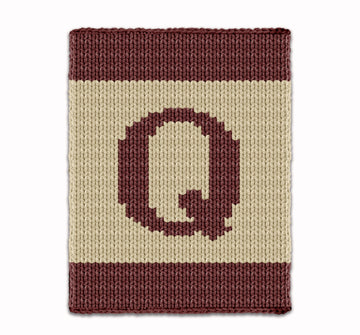 Letter Q Knitting Pattern Knit Chunky Blanket