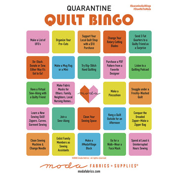Moda Fabrics Quarantine Quilt Bingo - Downloadable PDF