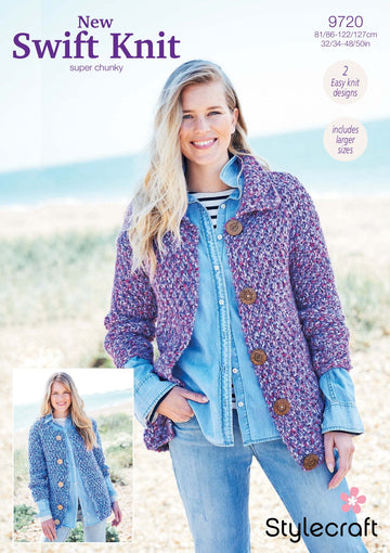 Jackets in Stylecraft New Swift Knit Super Chunky - 9720 - Downloadable PDF