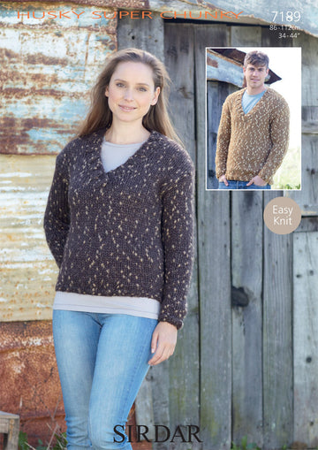 Sweaters in Sirdar Husky - 7189 - Downloadable PDF
