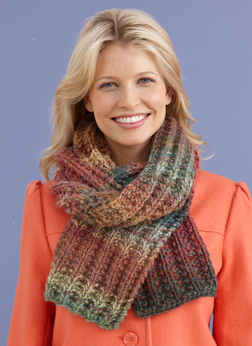 Mistake Rib Scarf in Lion Brand Amazing - L20134C