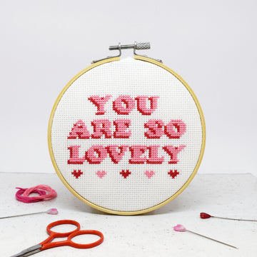 The Make Arcade You Are so Lovely Cross Stitch Kit - 5 Inch