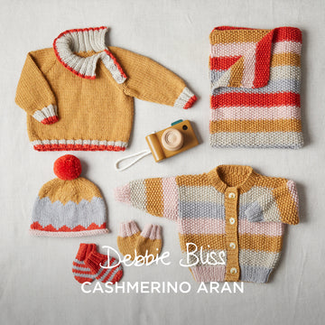 So Simple Stripes Layette - Knitting Pattern for Babies in Debbie Bliss Cashmerino Aran