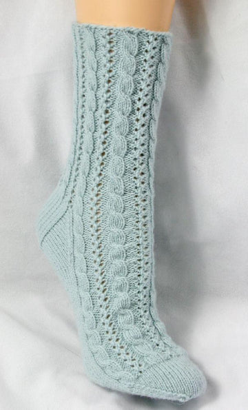 Cabled Lace Socks