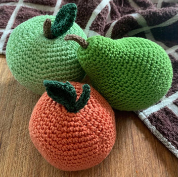 Mixed Fruits Crochet Pattern - Apple Orange Pear