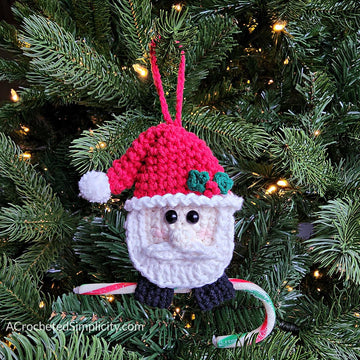 Santa Candy Cane Holder Ornament