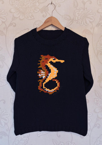 Intarsia - Seahorse Chart - Adults Sweater