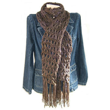 Twin Harlequin 2 lengths variable Scarf with Cowl Neck Variation.