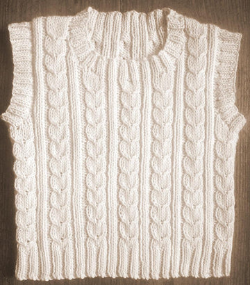 Baby's crew neck cable cricket pullover